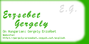 erzsebet gergely business card